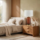 Arma Table Lamp | Carved Glass Body | Gold Base | Amber Brown | White 27"