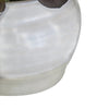 Nori Accent Table | Round Marble Top | Conical Wood Base | Brown 21"