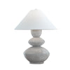 Boca Table Lamp | Triple Gourd Base | Distressed White Polyresin 30"