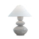Boca Table Lamp | Triple Gourd Base | Distressed White Polyresin 30"