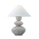 Boca Table Lamp | Triple Gourd Base | Distressed White Polyresin 30"