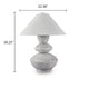 Boca Table Lamp | Triple Gourd Base | Distressed White Polyresin 30"