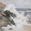 Thuna Wall Art | Hand Painted Stormy Seascape | Wrapped Canvas | Tan 40x50