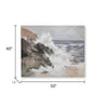 Thuna Wall Art | Hand Painted Stormy Seascape | Wrapped Canvas | Tan 40x50