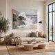Thuna Wall Art | Hand Painted Stormy Seascape | Wrapped Canvas | Tan 40x50