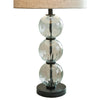 Airo Table Lamp Set of 2 | Stacked Glass Spheres | Brown Shade | Black Metal