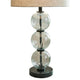 Airo Table Lamp Set of 2 | Stacked Glass Spheres | Brown Shade | Black Metal