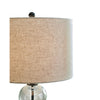 Airo Table Lamp Set of 2 | Stacked Glass Spheres | Brown Shade | Black Metal