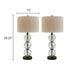 Airo Table Lamp Set of 2 | Stacked Glass Spheres | Brown Shade | Black Metal