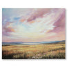 Roly Wall Art | Hand Painted Floral Landscape |  Pink and Blue Canvas 40x50