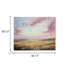 Roly Wall Art | Hand Painted Floral Landscape |  Pink and Blue Canvas 40x50