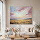 Roly Wall Art | Hand Painted Floral Landscape |  Pink and Blue Canvas 40x50
