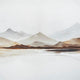 Rala Wall Art | Hand Painted Mountain Landscape | White and Gray 40x50