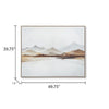 Rala Wall Art | Hand Painted Mountain Landscape | White and Gray 40x50