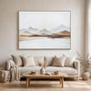 Rala Wall Art | Hand Painted Mountain Landscape | White and Gray 40x50
