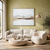 Rala Wall Art | Hand Painted Mountain Landscape | White and Gray 40x50