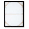 Moyre Wall Art | Hand Painted Abstract Grid Design | Brown and White 36x48