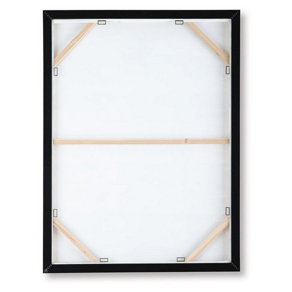 Moyre Wall Art | Hand Painted Abstract Grid Design | Brown and White 36x48
