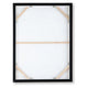 Moyre Wall Art | Hand Painted Abstract Grid Design | Brown and White 36x48