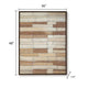 Moyre Wall Art | Hand Painted Abstract Grid Design | Brown and White 36x48
