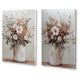 Faiz Wall Art Set of 2 | Pitcher w Flowers | Embellished Gold Foil | Gray 24x35