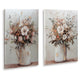 Faiz Wall Art Set of 2 | Pitcher w Flowers | Embellished Gold Foil | Gray 24x35