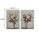 Faiz Wall Art Set of 2 | Pitcher w Flowers | Embellished Gold Foil | Gray 24x35