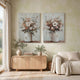 Faiz Wall Art Set of 2 | Pitcher w Flowers | Embellished Gold Foil | Gray 24x35