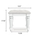 Koze Vanity Stool | Foam Seat | Tufted Polyester | Matte White 19"