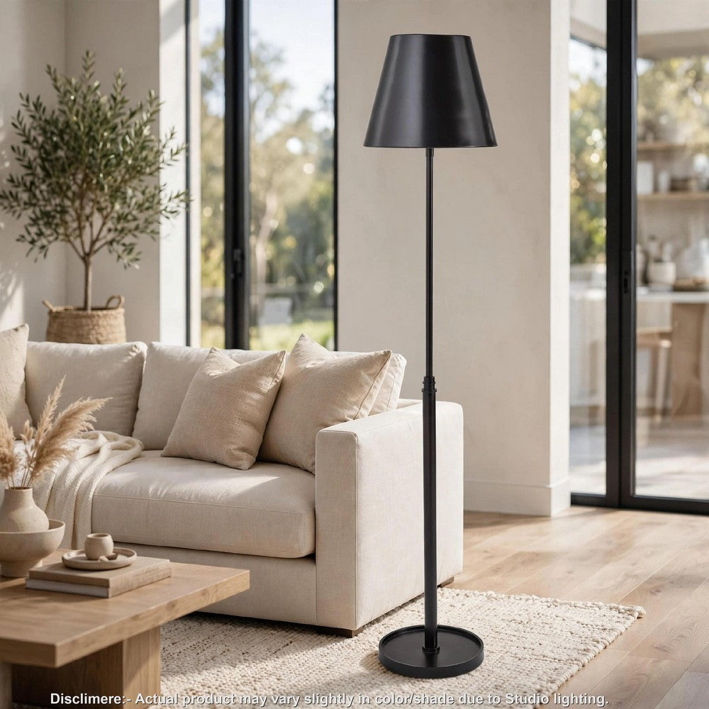 Wima Floor Lamp | Empire Shade | Oil-Rubbed Bronze | Modern Metal 63"