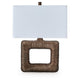 Onbi Table Lamp | Rectangular Shade | Hollow Square | Antique Brass 25"