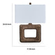 Onbi Table Lamp | Rectangular Shade | Hollow Square | Antique Brass 25"