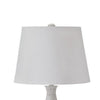 Yati Teardrop Table Lamp | Empire Shade | Speckled White Metal 33"