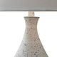Yati Teardrop Table Lamp | Empire Shade | Speckled White Metal 33"