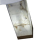 Linde Table Lamp w Nightlight | Alabaster Block Body | White | Gold 29"
