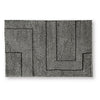 Mera Geometric Medium Area Rug | Black and Ivory Polypropylene Frieze 5x7