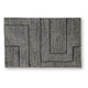 Mera Geometric Medium Area Rug | Black and Ivory Polypropylene Frieze 5x7