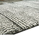 Mera Geometric Medium Area Rug | Black and Ivory Polypropylene Frieze 5x7