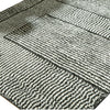 Mera Geometric Medium Area Rug | Black and Ivory Polypropylene Frieze 5x7