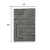 Mera Geometric Medium Area Rug | Black and Ivory Polypropylene Frieze 5x7