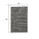 Mera Geometric Medium Area Rug | Black and Ivory Polypropylene Frieze 5x7