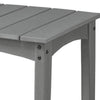 Covi Outdoor Side End Table | Slatted Square Top | Gray HDPE | 23"
