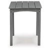 Covi Outdoor Side End Table | Slatted Square Top | Gray HDPE | 23"