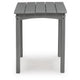 Covi Outdoor Side End Table | Slatted Square Top | Gray HDPE | 23"