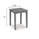 Covi Outdoor Side End Table | Slatted Square Top | Gray HDPE | 23"