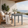 Covi Outdoor Side End Table | Slatted Square Top | Gray HDPE | 23"