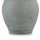 Fesa Table Lamp | Antiqued Green Terracotta | White Drum Shade | 29"