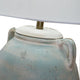 Fesa Table Lamp | Antiqued Green Terracotta | White Drum Shade | 29"