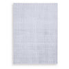 Worly 5x7 Medium Area Rug | Polyester Faux Fur | Subtle Stripe Gray