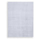 Worly 5x7 Medium Area Rug | Polyester Faux Fur | Subtle Stripe Gray